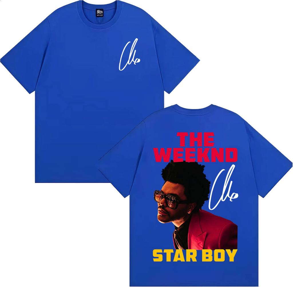 Стиль Starboy The Weeknd Графические футболки Женская Унисекс Одежда Хип-Хоп Харадзюку Футболка Летние Топы Оверсайз Футболка Уличная Одежда