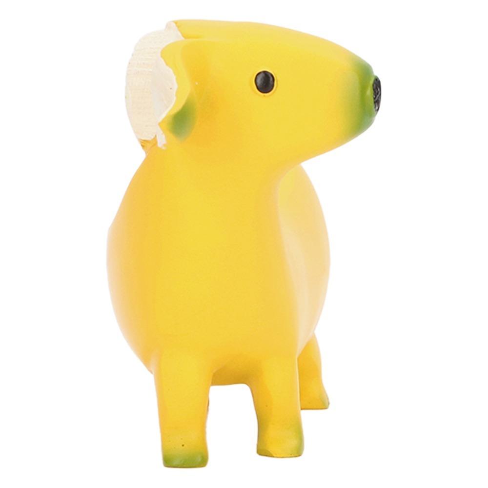 Resin Banana Dog Sculpture Lightweight Banana Dog Figurine For Home Desktop