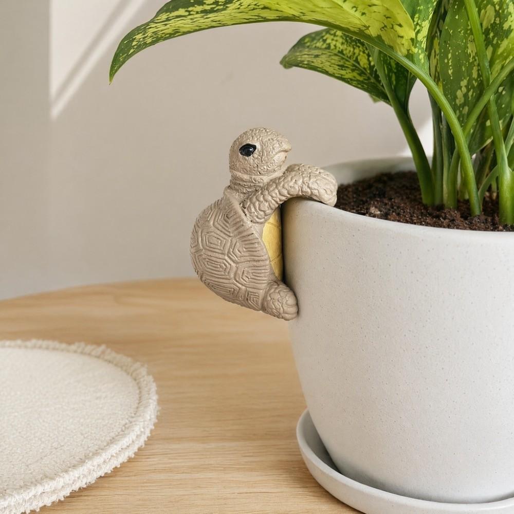 Potted Plant Partner Tortoise Climbing Garden Statue Garden Figurine Home Living Room