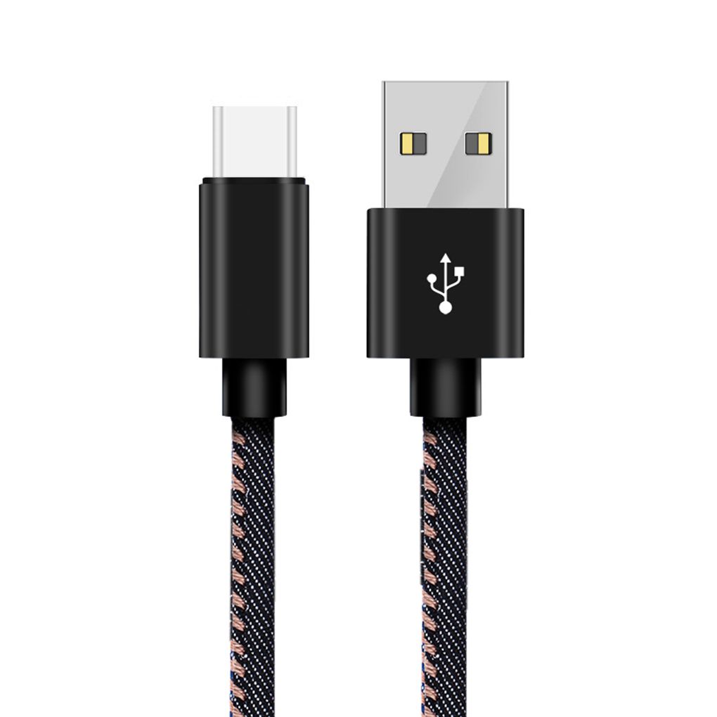 Джинсовый кабель для быстрой зарядки и передачи данных USB шнур питания Подходит для Android Type-C