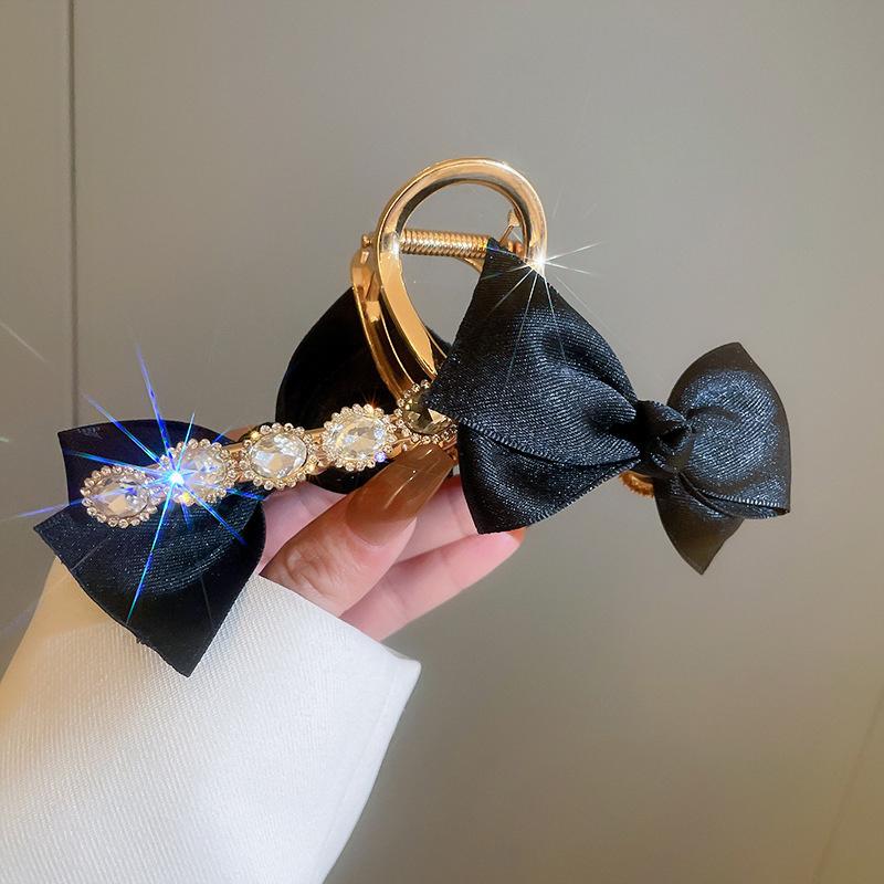 Новый 13 см Роскошный Хрустальный Лук Коготь Для Волос Модные Металлические Заколки Для Волос Шпилька Модные Блестящие Аксессуары Для Волос Для Женщин Головные Уборы Подарок