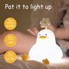 Cute Duck Night Light Silicone Dimmable Nursery Nightlight USB Rechargeable Timing Bedside Touch Lamp for Breastfeeding Room