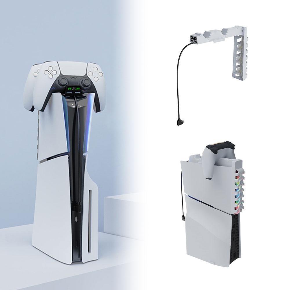 Тихий вентилятор для консоли PS5 Slim с регулируемой скоростью Эффективная система охлаждения с портом USB 3.0 для Playstation 5 Slim