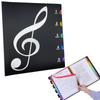 TKY Music Score File, Band File, Writing, Double-Sided, Piano, Anti-Reflective, A4, 40 Pages (Black)
