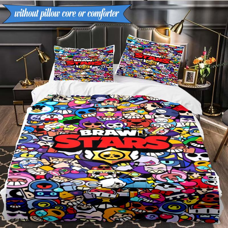 Game Adventure Heroes 3pcs K-pop music group Bedding set,Ideal for Bedroom, Dormitory,Including Duvet Cover And 2pcs Pillowcases,Fan gifts