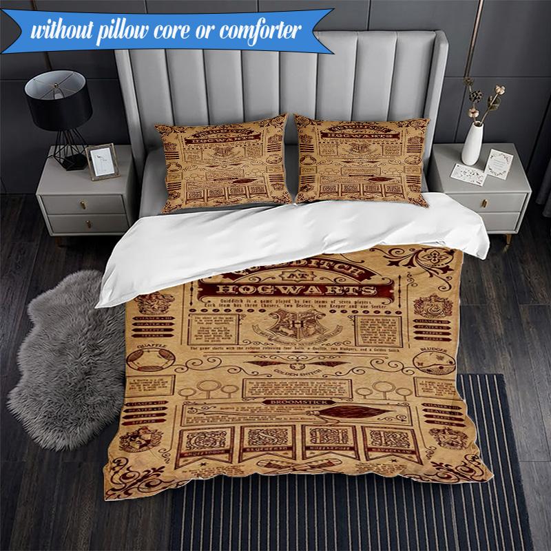 Magic School Adventure 3pcs K-pop music group Bedding set,Ideal for Bedroom, Dormitory,Including Duvet Cover And 2pcs Pillowcases,Fan gifts