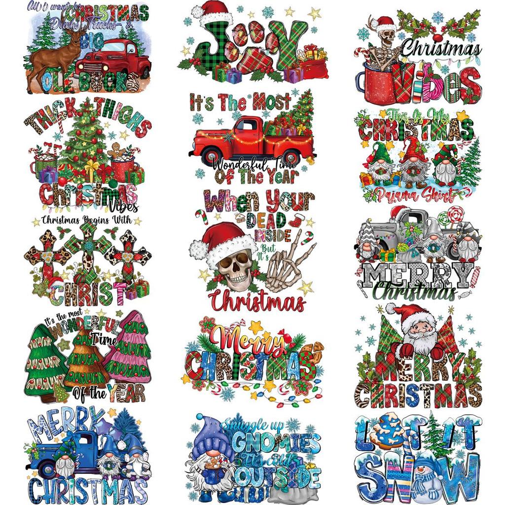 Детская одежда нашивка термонаклейка рождественский подарок ребенку наклейки толстовки топы своими руками моющийся термопресс виниловая нашивка для одежды