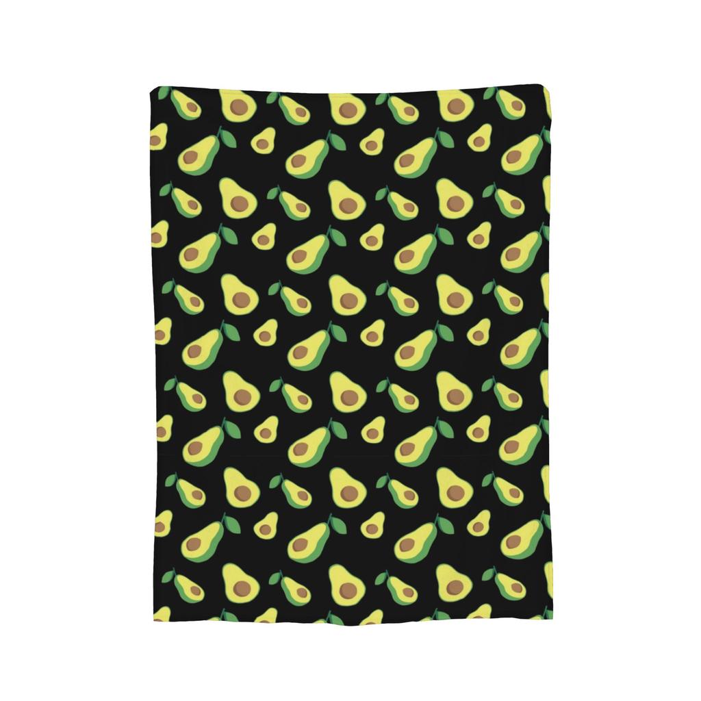 Avocado Fruit Pattern Blanket Fleece Spring/Autumn Multifunction Super Soft Throw Blankets for Home Office Bedspread