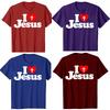 I Love Jesus T Shirt for Men Short Sleeved God Religion T-shirt Church Christian Tshirt Fashion Street Tee Top Gift