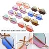 Mini Plush Doll Accessories Glasses Clothes Cute Heart Frame Plush Doll Eyeglasses For 20cm Dolls