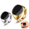 Мужское кольцо из нержавеющей стали золотого цвета, серебряного цвета, модное полированное байкерское кольцо, мужская печатка, ювелирные изделия на безымянный палец, повседневное кольцо для мужчин