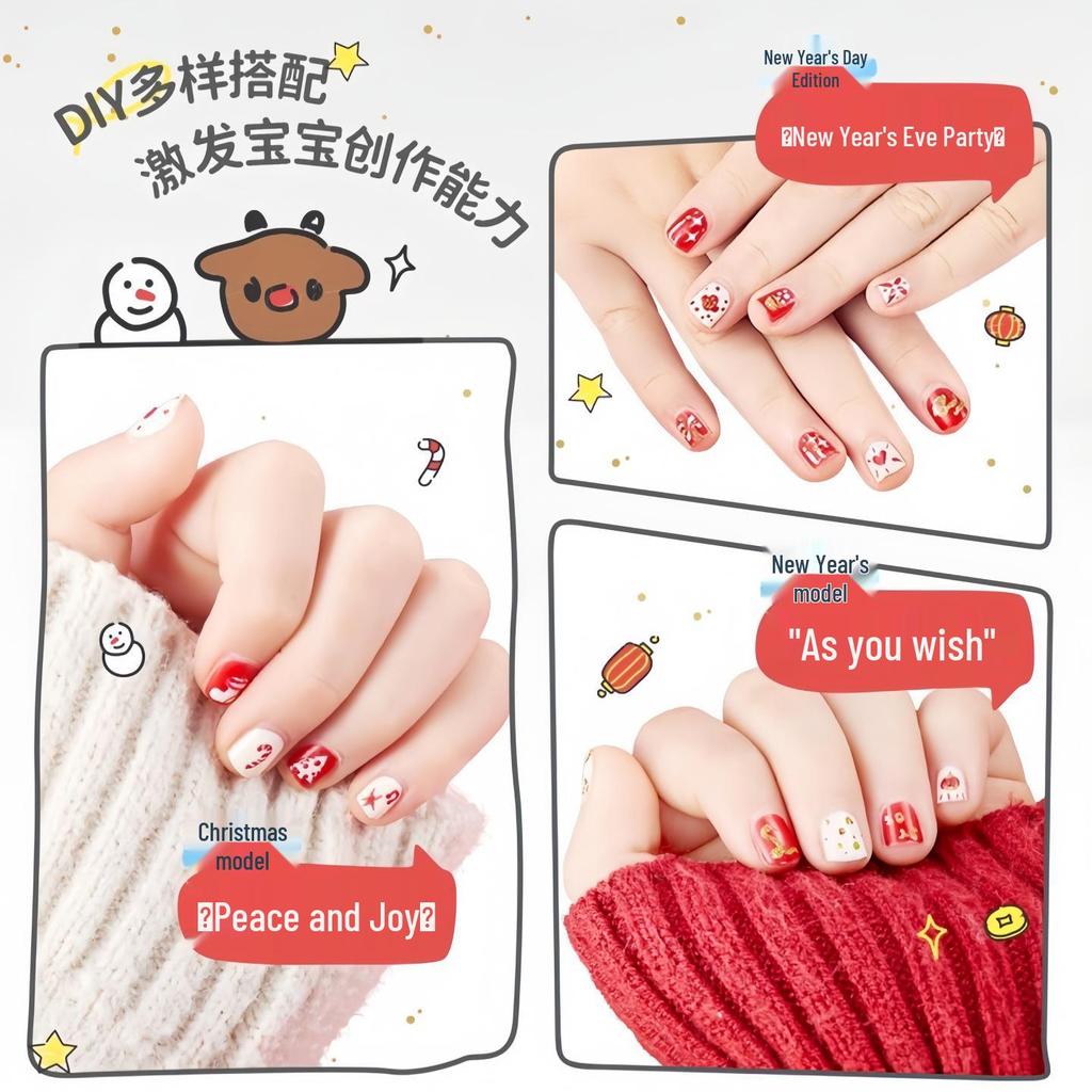 Детский смываемый лак для ногтей Runben на водной основе, легко снимается, идеальный подарок для девочек