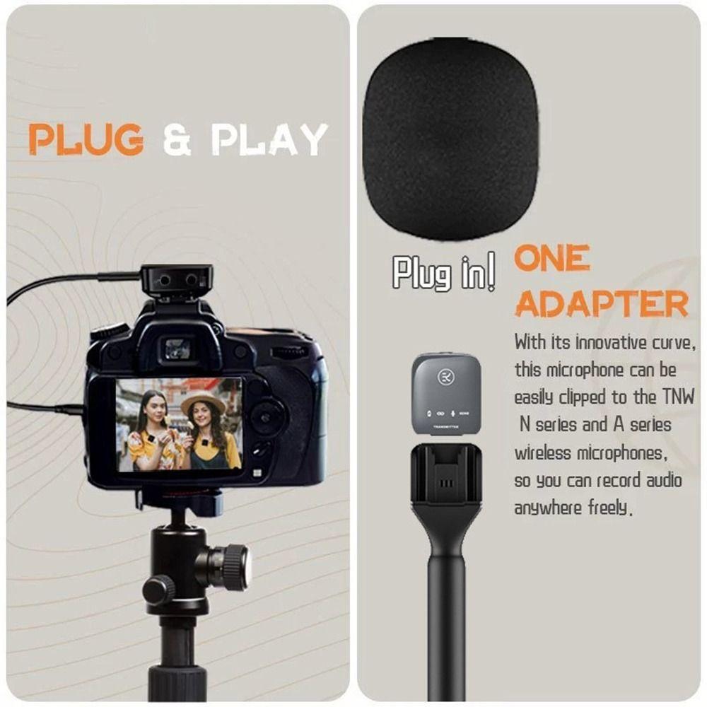 with Windproof Sponge Lavalier Interview Microphone Adaptor Microphone Grip Stick for RODE GO