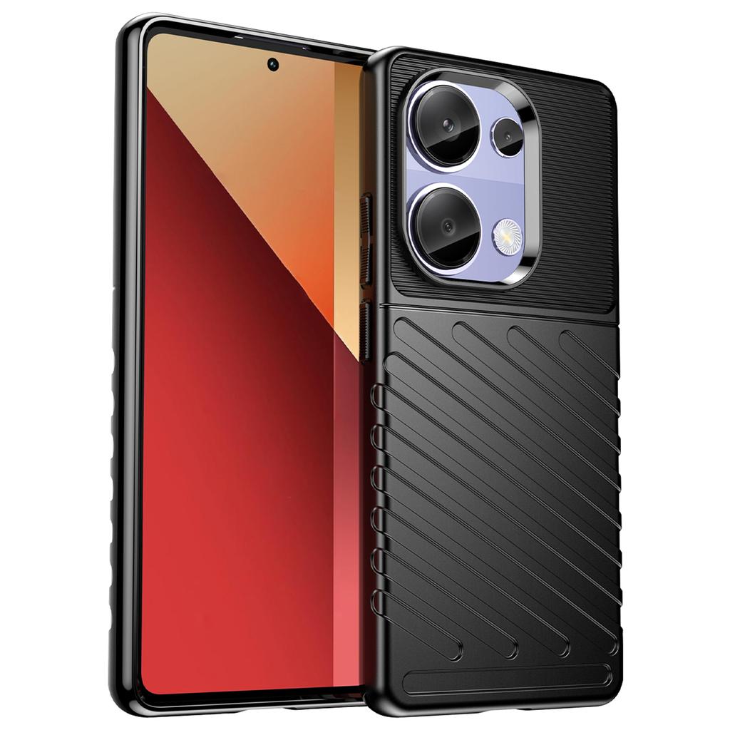 Thunder Series For Xiaomi Redmi Note 13 Pro 4G/Poco M6 Pro 4G TPU Case Twill Texture Phone Back Cover