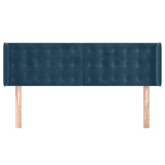 Maison Exclusive - Tête de lit avec oreilles Bleu foncé 147x16x78/88 cm Velours