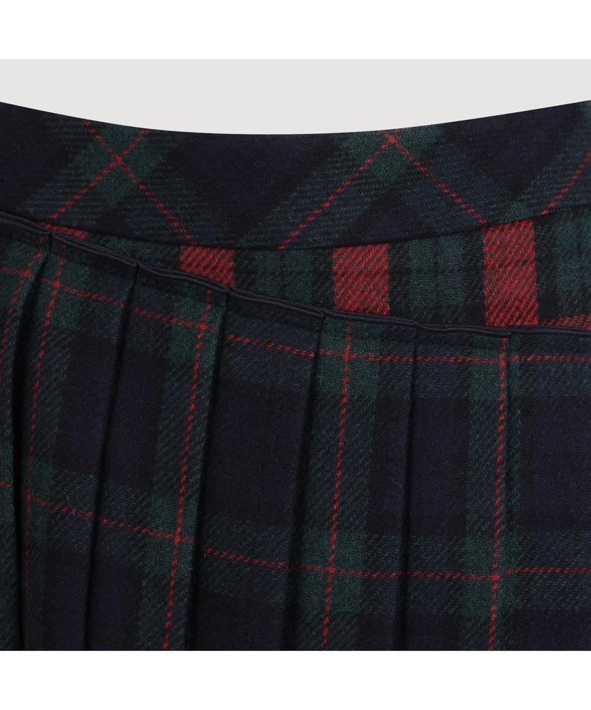 LUCKY CHOUETTE [Holiday Edition] Check Mix Pleats Long Skirt (Multi Color) Lfkas25010Xxx