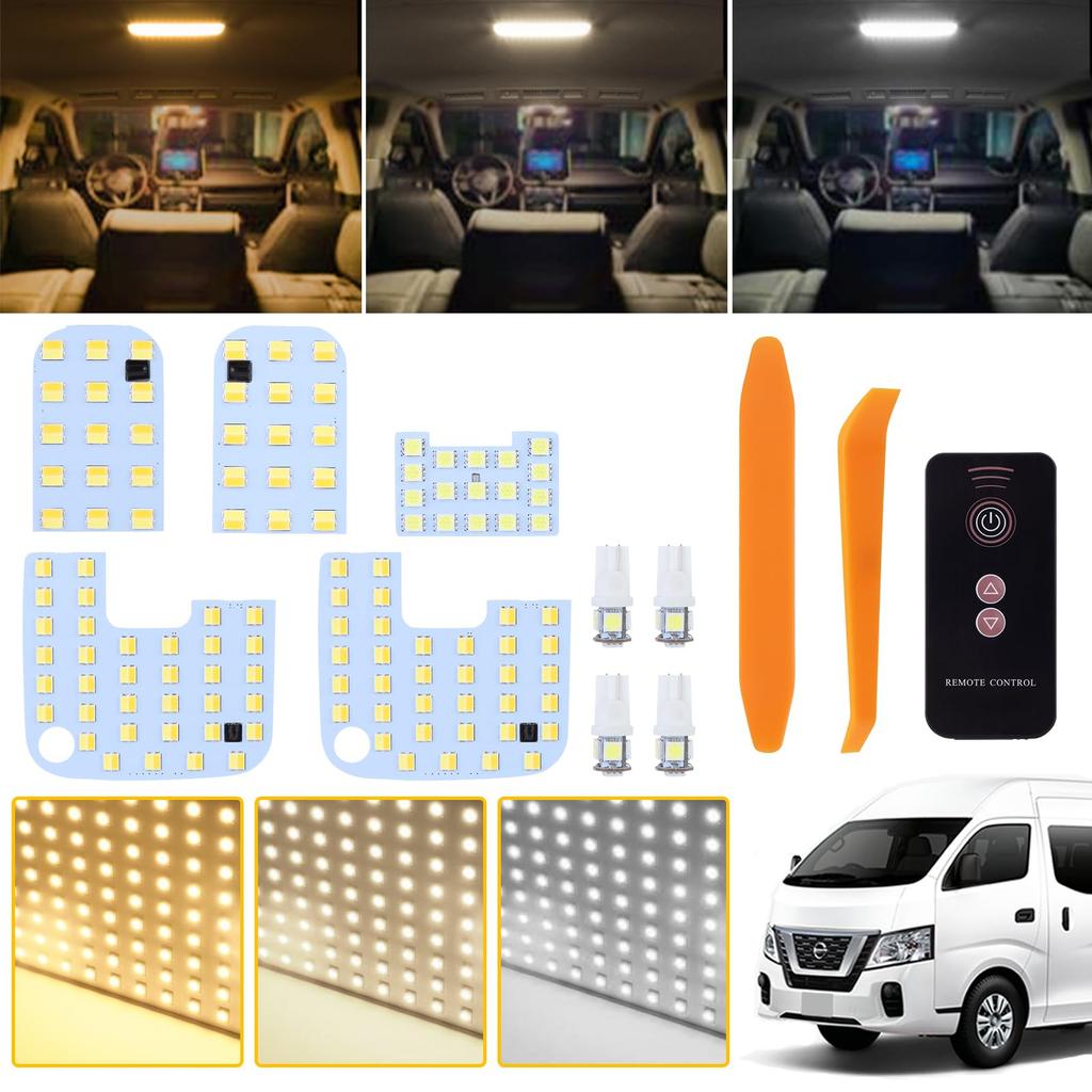 Nissan NV350 Caravan E26 Series LED Interior Light Remote Control Warm and Daylight Easy Includes Special Tools and Instruction Manual Set, New,