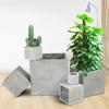 Крупный цементный цветочный горшок в скандинавском стиле для использования в помещении/на улице, квадратный и современный, идеально подходит для овощей, балкона, гостиной, напольный.