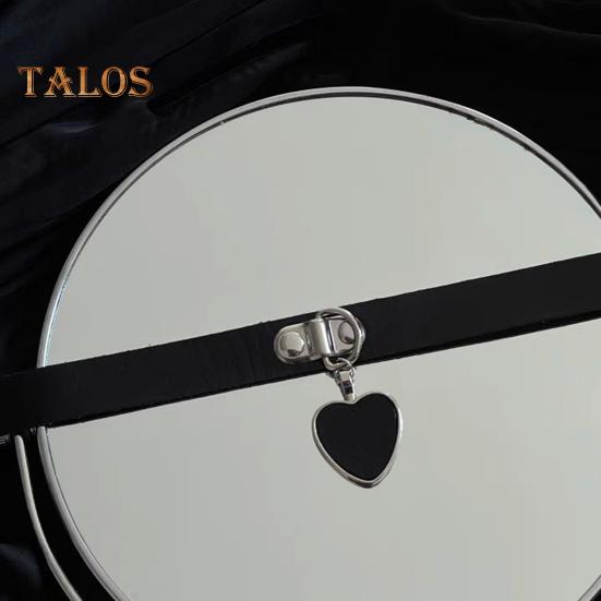 Женский воротник в стиле рок-панк, искусственная кожа, подвеска в форме сердца, регулируемая окружность, клубная вечеринка, косплей, реквизит, женское колье, ювелирные изделия