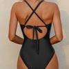 European and American Bikini Swimsuit Female Sexy Fashion Black Suspender Swimsuit Beach Hot Spring Bikini