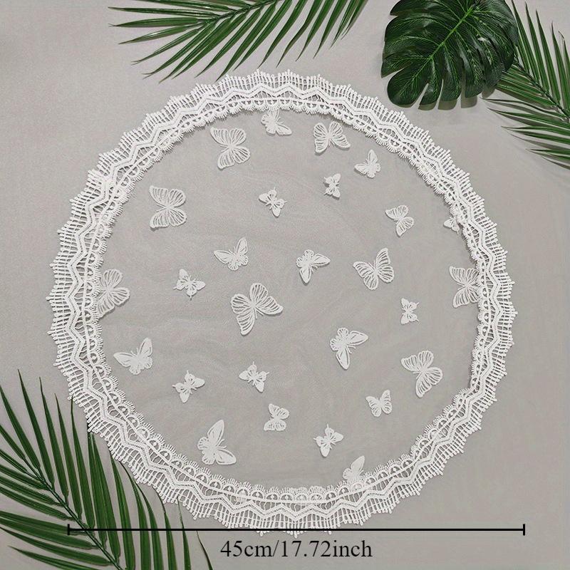 Round Lace Head Scarf Veil for Girl Hair Scarf Hair Decors Church Hair Scarf Headbands Ethnic Wedding Bride Headpiece