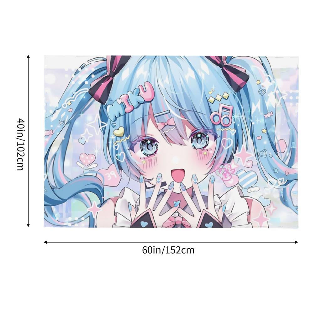 Colorful Anime Girl Tapestry Bedroom Decoration Wall Hanging Blanket Tapestry Cool Stuff For Room