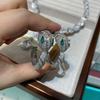 Змея Капля Воды Ожерелье Нет. 5 Серьги-кольца Позолоченные Высококлассные Роскошные Женское Платье