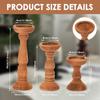 3Pcs Wooden Candle Holder Vintage Pillar Candle Stand Farmhouse Table Centerpiece for Home Wedding Party Decorations