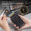 Wallet Carbon Fiber Pattern Flip Cover Metal Card Case Anti-degaussing Credit Card Bag Premium Sense