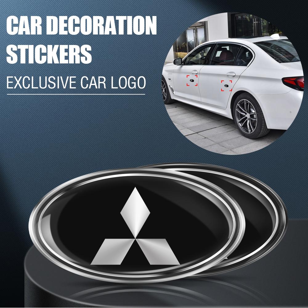 cxfnzt1 ABS Aluminium Car Emblem Trunk Body Sticker Decoration Auto Accessories For Mitsubishi Ralliart Pajero Eclipse ASX Lancer L200