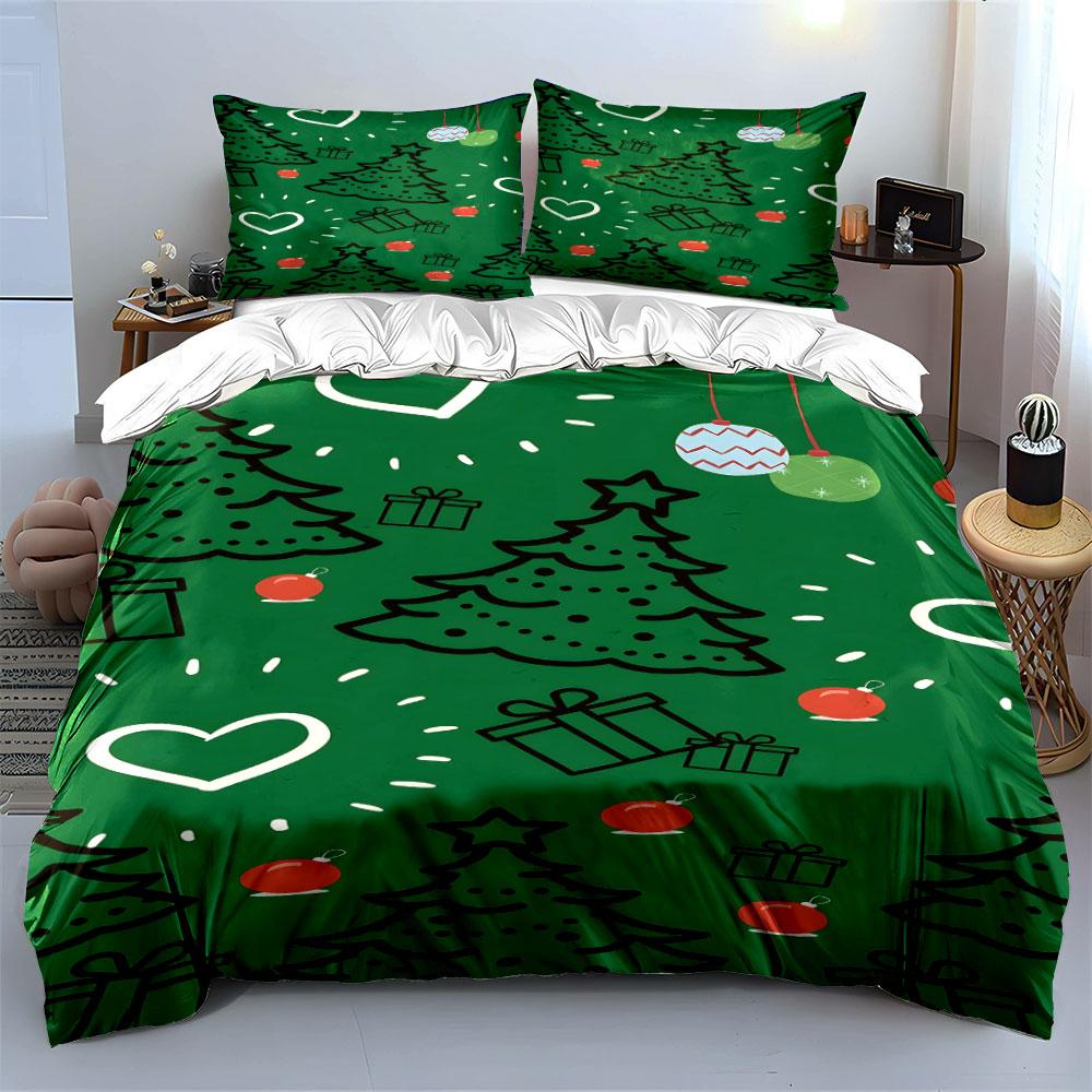 Festive evergreen dreams Bedding sets Duvet cover sets Duvet covers Pillowcases(1*Duvet Cover 2*Pillowcases without duvet insert)