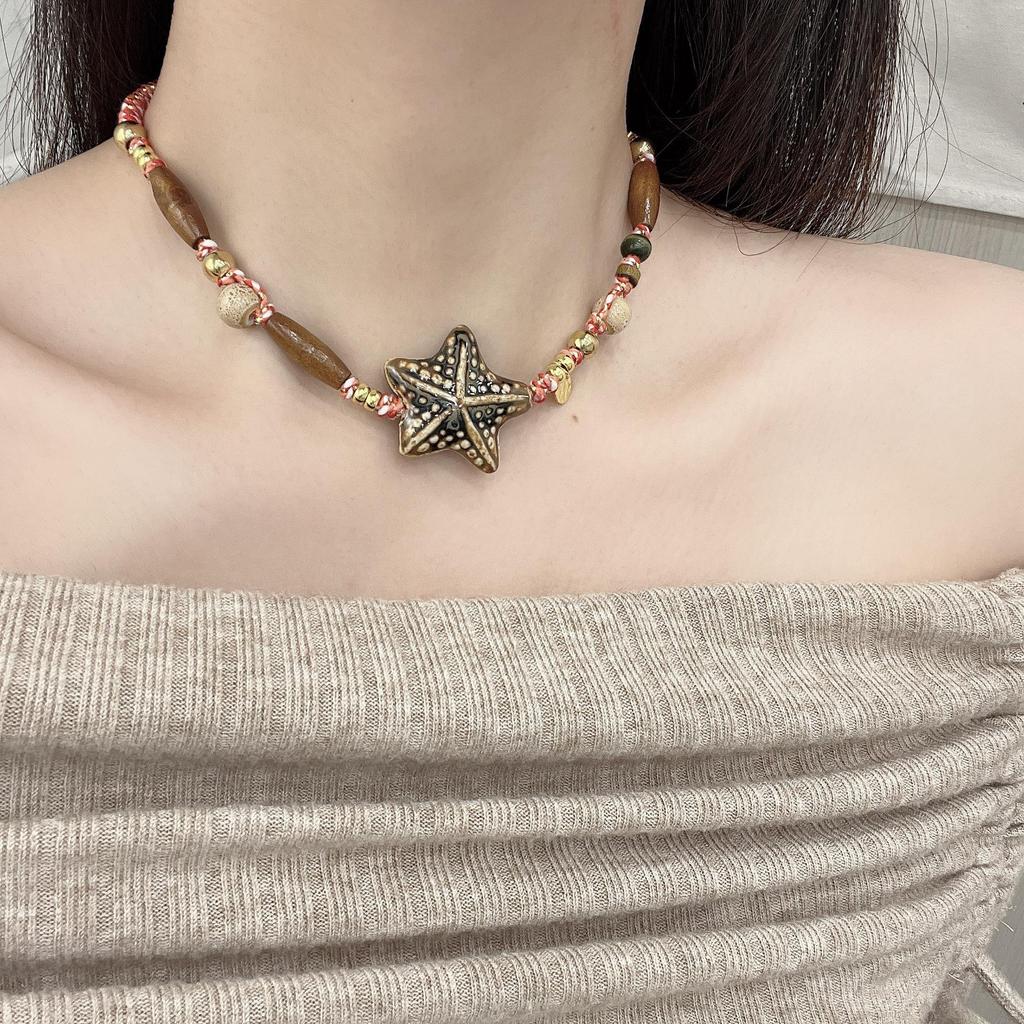 Длинное ожерелье в стиле ретро для женщин: Уникальный нишевый дизайн, высококачественная цепочка для свитера, универсальный аксессуар для осени и зимы