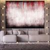 1pc Halloween Horror Photography Background - The effect of red blood drops on a textured white background, polyester