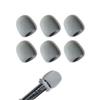 Lyyxjsltd Microphone Sponge Windscreen Cover, Reusable, Anti-Noise, Dustproof, 7.3*6*6cm Universal Type, Set of 6 (Gray)