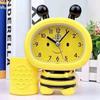 Alarm Clock Innovative Creative Male and Female Students Pen Holder Bee Alarm Clock Head Bedside Children Cartoon Stylish Cute Fashionable Clock Watch