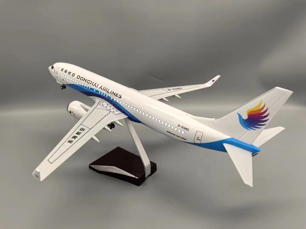 1/85 47СМ Масштабная модель самолета Donghai Airlines B737-800 Модели самолетов Дисплей Офисное украшение Литые самолеты Наборы моделей