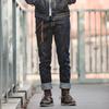Винтажные джинсовые брюки Maden Toolkit, американские ретро Amekaji, 14,8 унций, тяжелые прямые, широкие весенние синие джинсы большого размера для мужчин