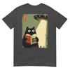 Vintage Japanese Cat Book Lovers Ufo Alien Abduction Cat Dad TShirt
