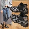 Large Size Printed Thick-soled Square and Martin Boots, New Short European and American Women's Boots In Autumn and Winter