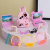 1/12 Dollhouse Mini Doll Play House Supplies Dollhouse Simulation Doll Necklace Computer Phone Purse Toy Accessories Props