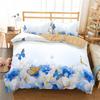 Floral Duvet Cover Butterfly Flower Bedding Set Full King For Girls Women Botanical Flowers Comforter Cover With 2 Pillow Cases