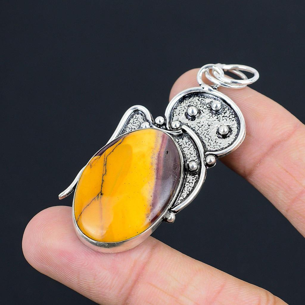 Daughters Day Sale Sterling Silver Mookaite Gemstone Handcrafted Pendant Jewelry