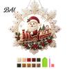 Christmas Craft Kits for Adults Faux Pearl Painting Suncatcher Art Kit, Acrylic Snowflake Shape Board Handmade Tree Decor with Lace Edge, 3D