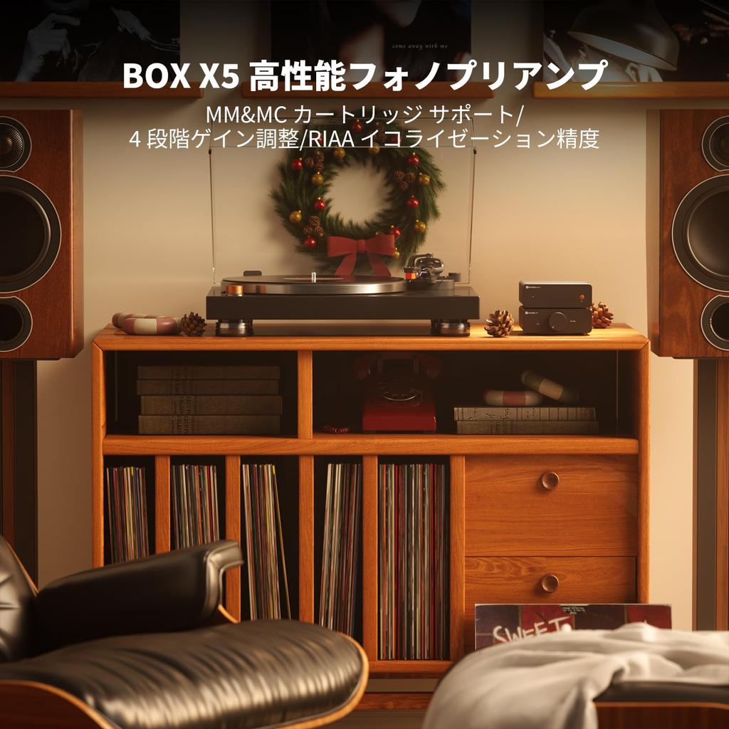 Fosi Audio BOX X5 Предварительный усилитель для домашнего аудио MM MC Картриджа с Регулируемым Усилением с RCA Разъемами Проигрыватели, Предварительный усилитель, и Совместимый,