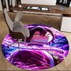 Anime Character Round Chair Mat - Fantasy Decorative Rug for Home Office Living Room Bedroom Gift0429b