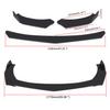 4 шт., передний бампер автомобиля, комплект кузова, спойлер, сплиттер, ABS-бампер, универсальный сплиттер для губ Canard