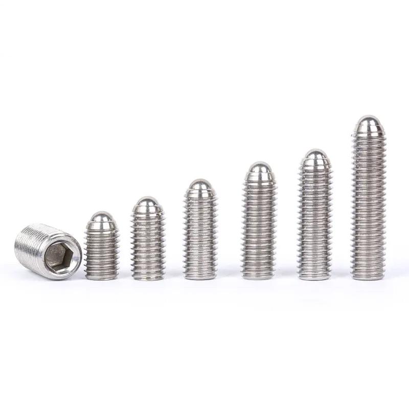 5pcs KST414-SS All Satinless Steel Spring Ball Plungers And Internal Hexgon Roller Ball Thread Bolt Screw For Locating