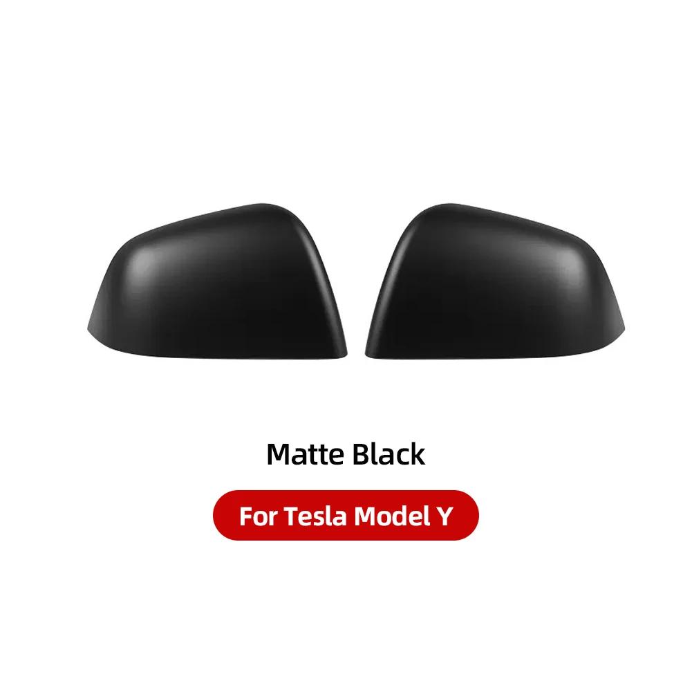 Новая 1 пара накладок на боковые зеркала заднего вида из АБС-пластика для Tesla Model 3 Model Y 2021-2024, автомобильные внешние аксессуары