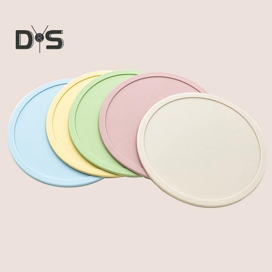 2 шт., 10 см, силиконовая подставка, термостойкая, нескользящая, с приподнятым краем, защита от разливов, столешница, круглая подставка для напитков, кофе, чая, подстаканник, кухонные принадлежности