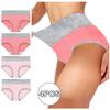 Women Solid Color Patchwork Briefs Panties Underwear Knickers Bikini Underpants